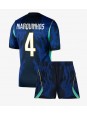 Billige Brasil Marquinhos #4 Bortedraktsett Barn VM 2026 Kortermet (+ Korte bukser)